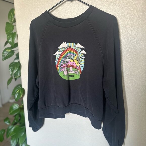 Levi's Black Sweatshirt with Colorful Graphic - Picture 1 of 8